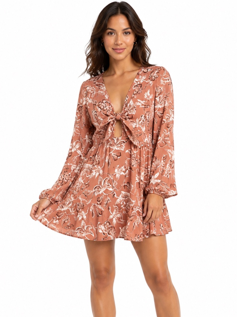 Some Days Lovin Pink Floral Mini Dress size small